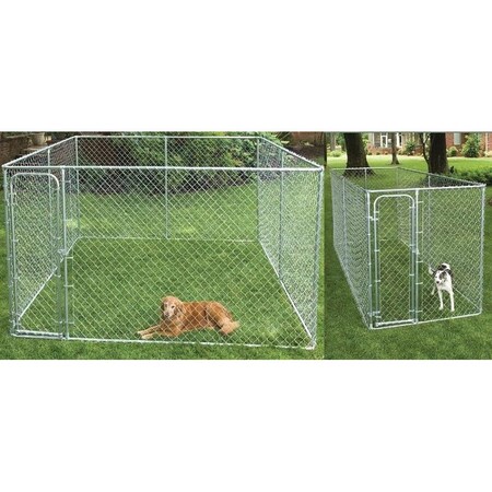 Stephens Pipe & Steel Dog Kennel Box, 10 ft OAL, 15 ft OAW, 6 ft OAH, Steel, Galvanized RSHBK11-10977
